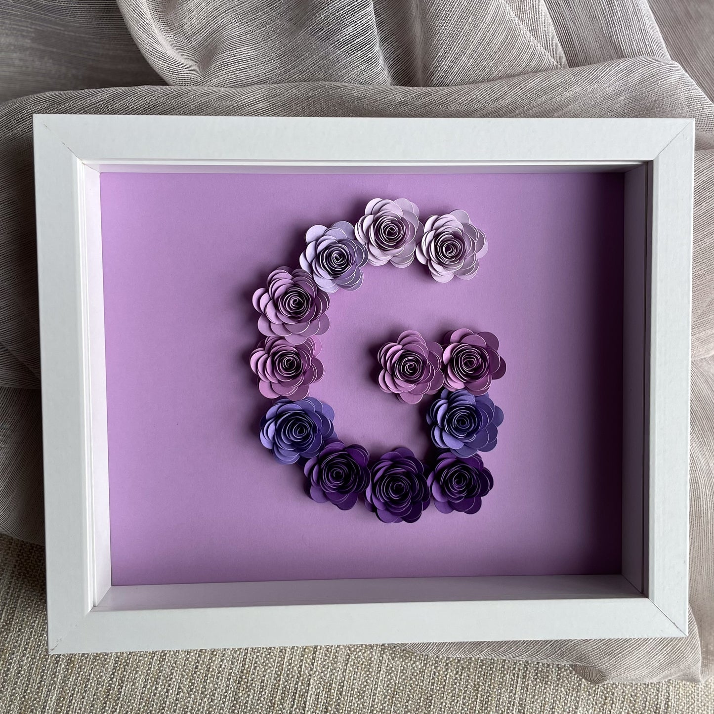 Personalised Initial Flower Frame (15x20 cm)