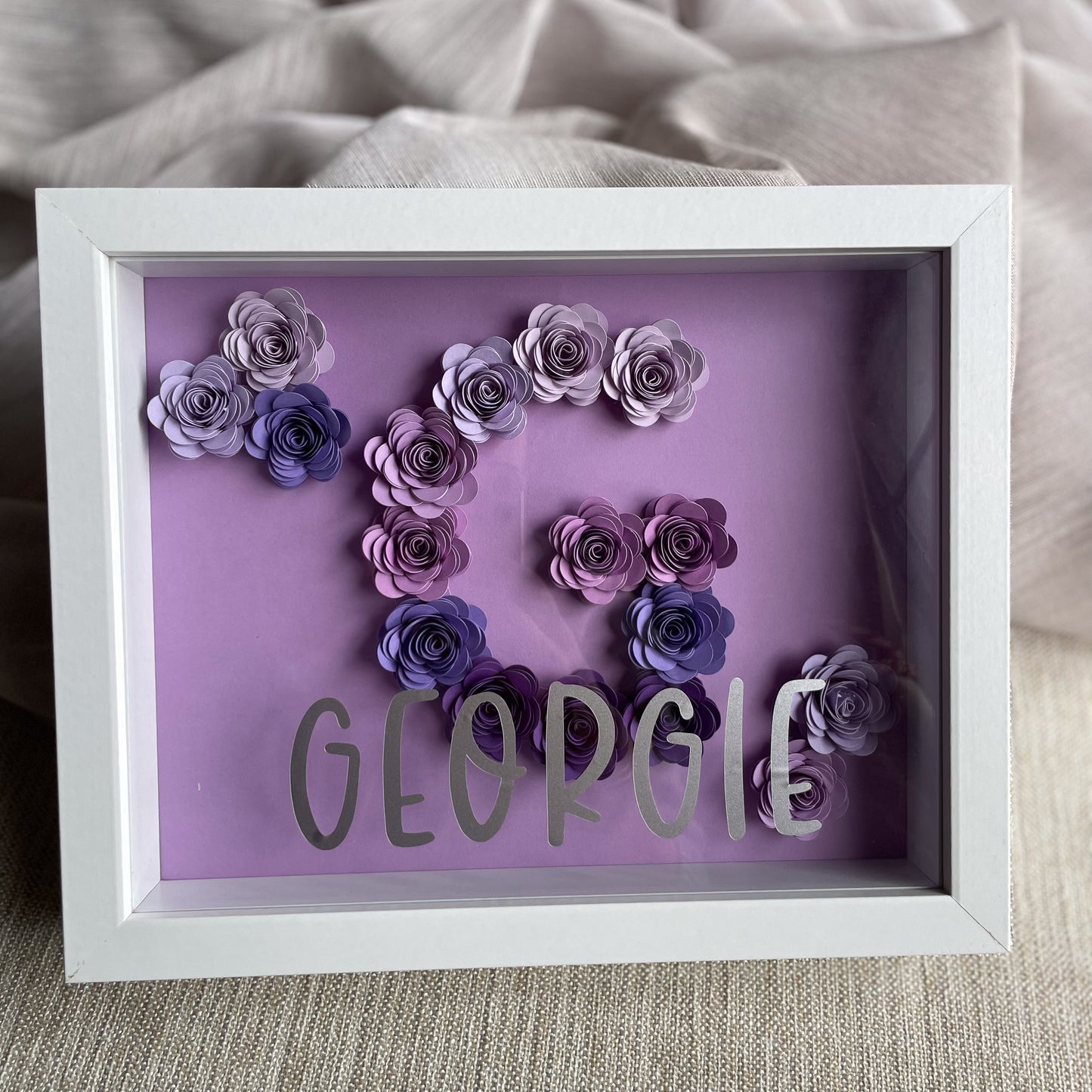 Personalised Initial Flower Frame (15x20 cm)