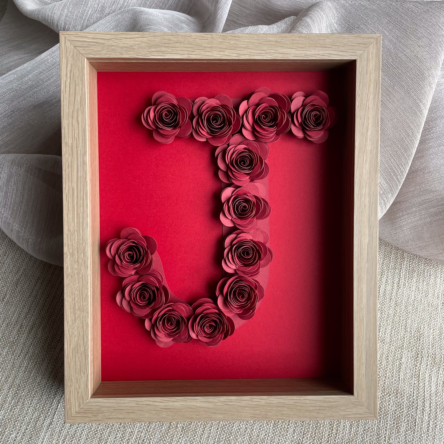 Personalised Initial Flower Frame (15x20 cm)