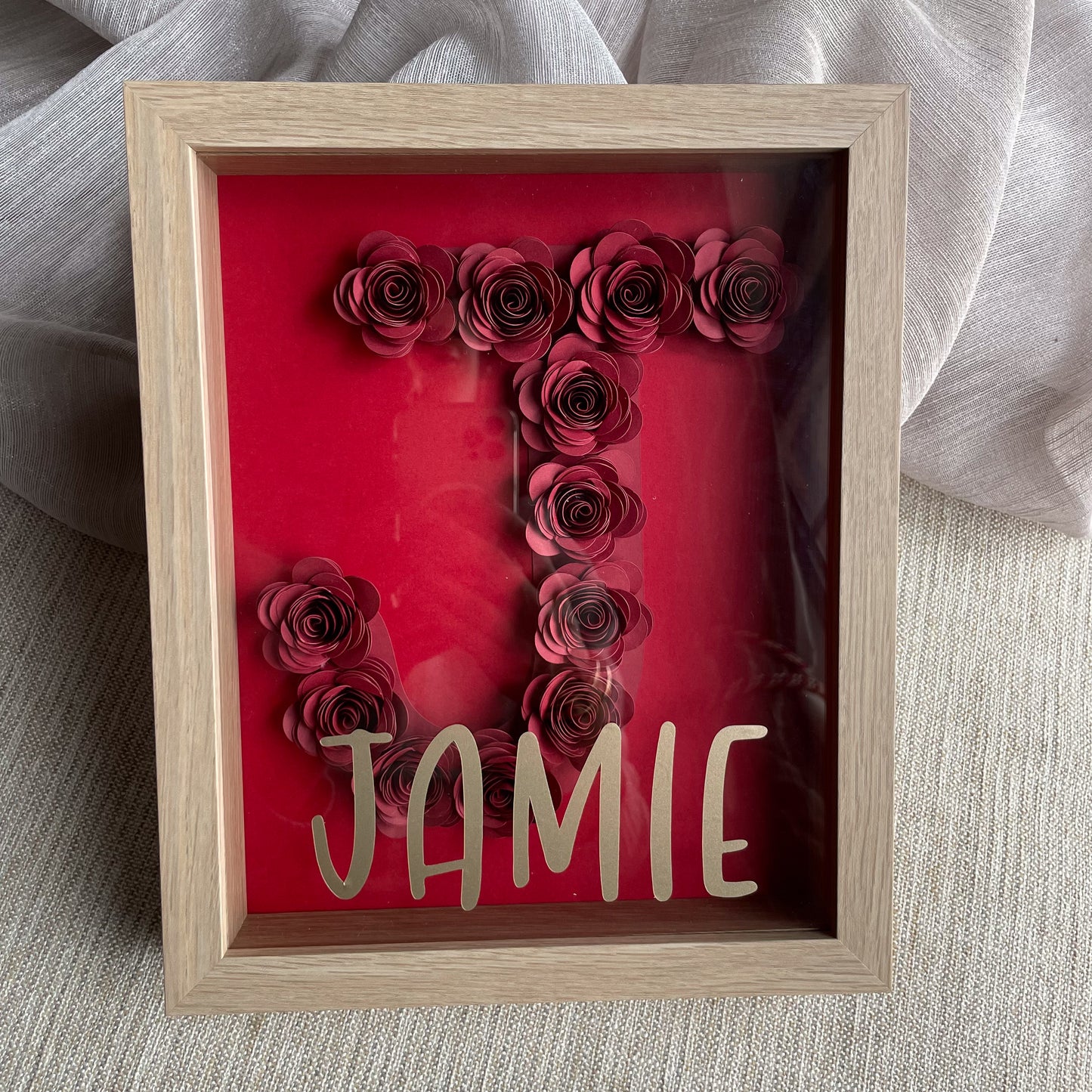 Personalised Initial Flower Frame (15x20 cm)
