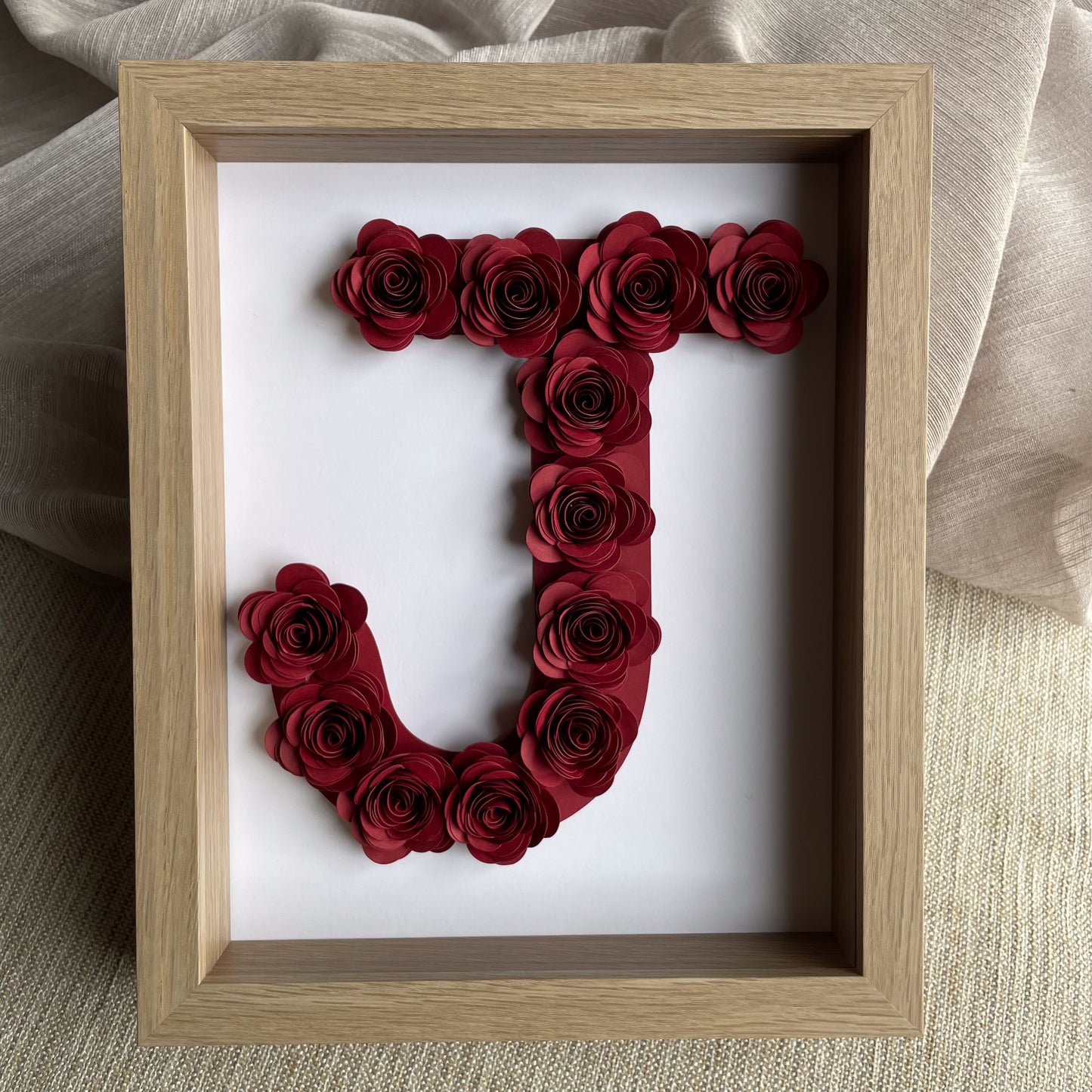 Personalised Initial Flower Frame (15x20 cm)
