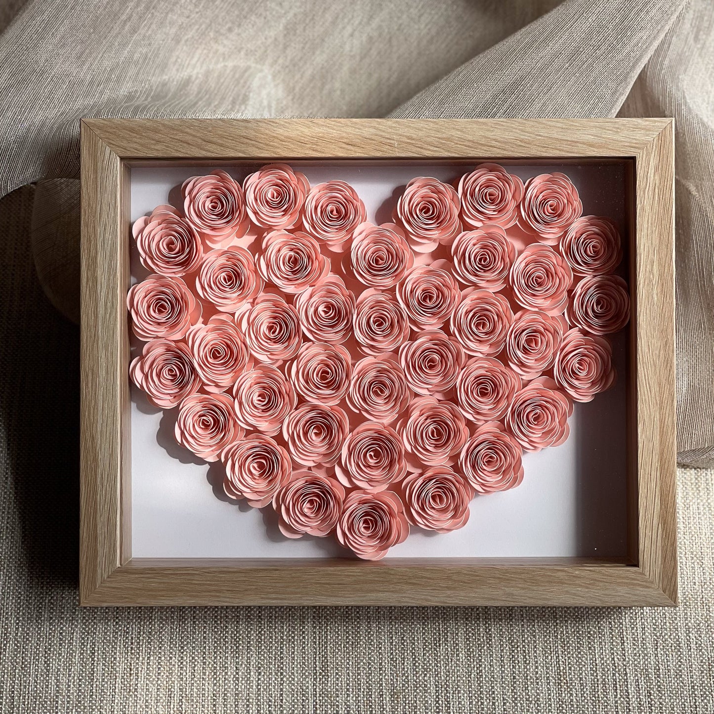 Solid Heart Shadowbox Frame (20x25 cm)