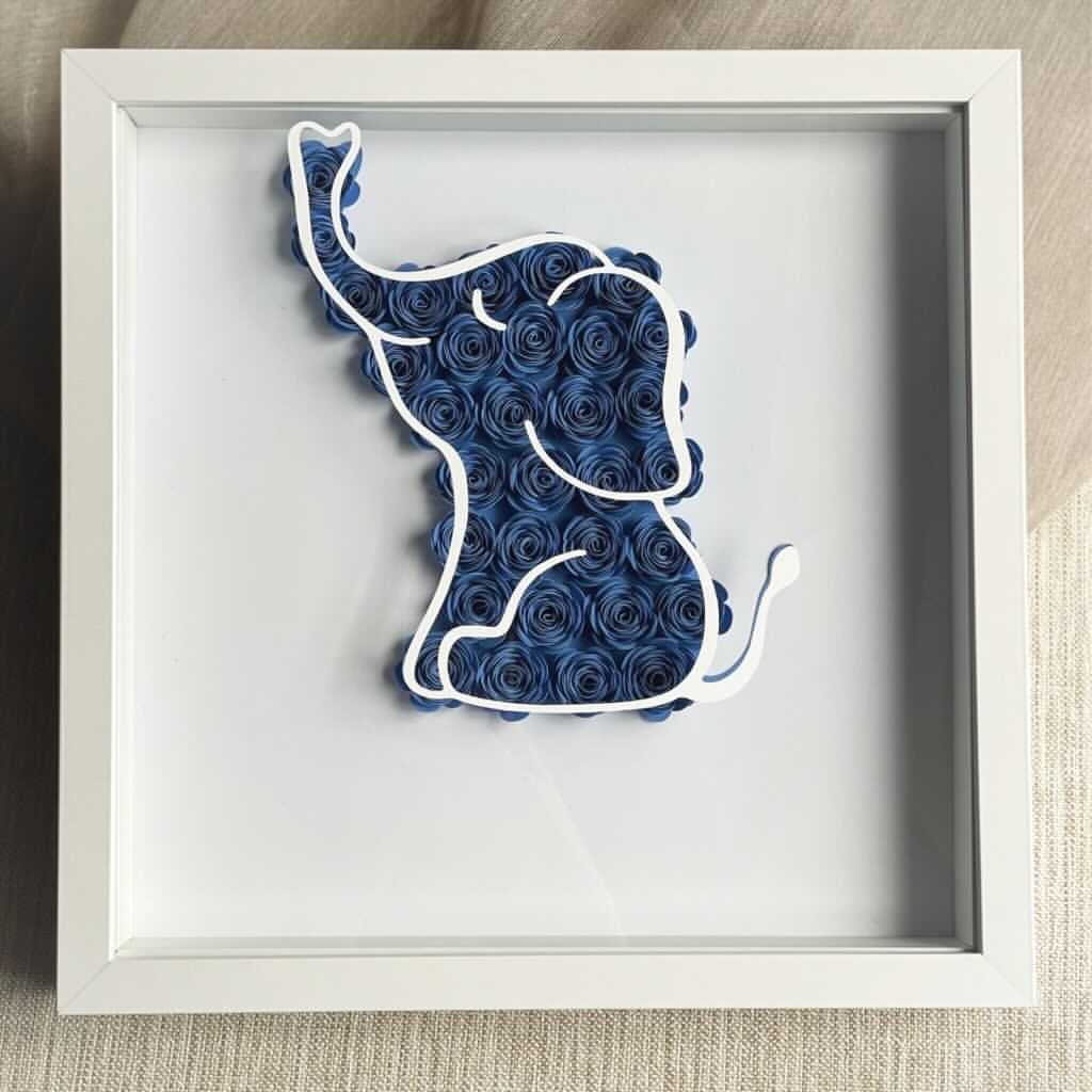 Elephant Shadowbox Frame