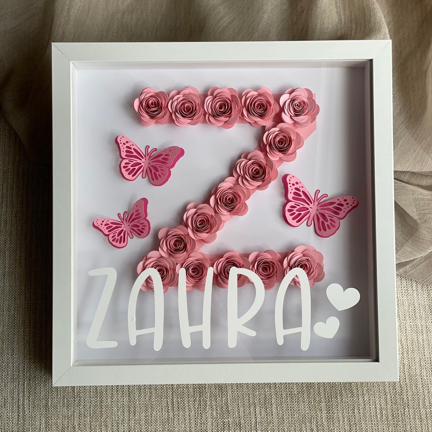 Personalised Initial Flower Frame (30x30 cm)