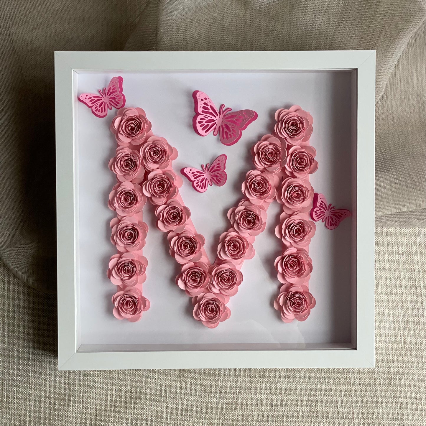 Personalised Initial Flower Frame (30x30 cm)
