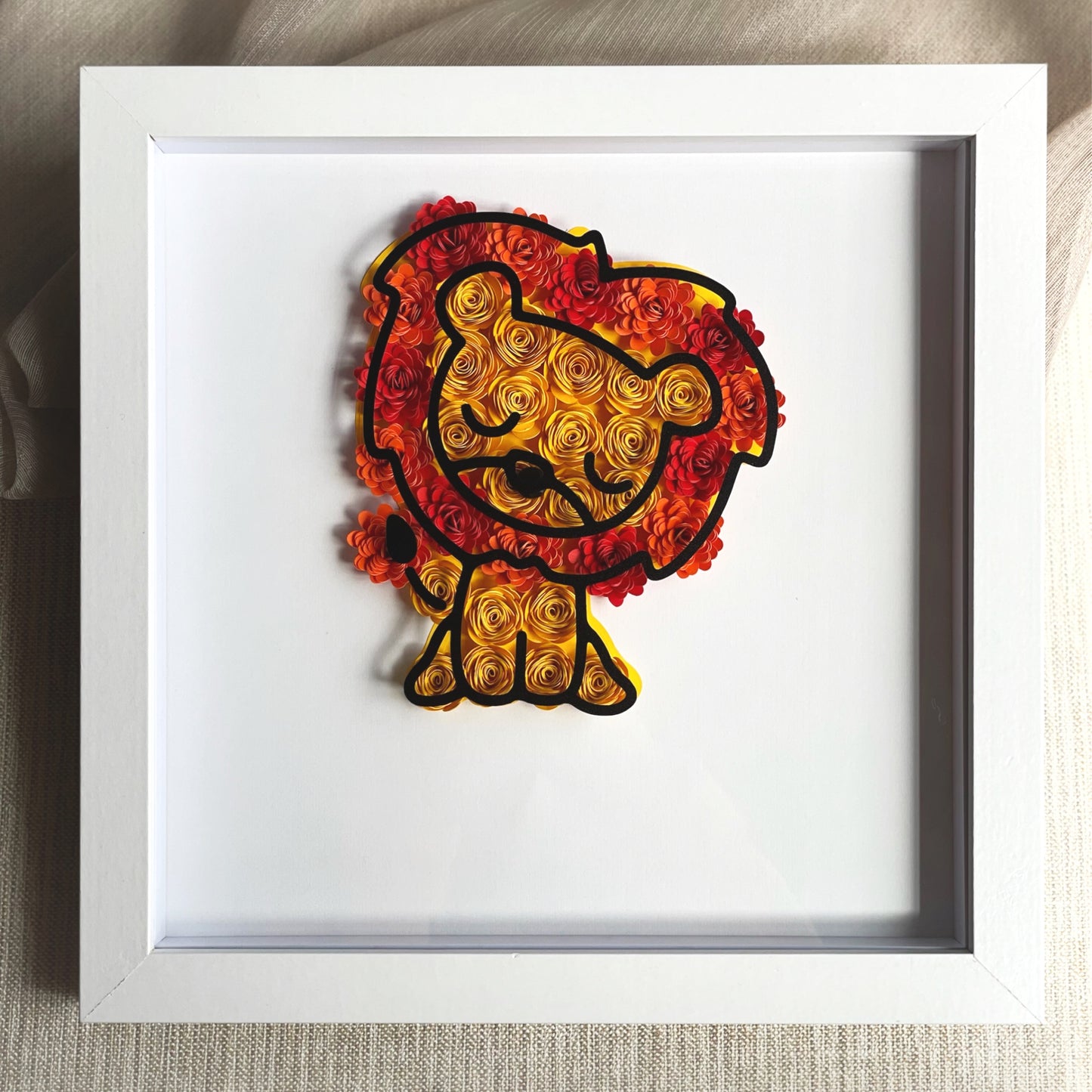 Lion Shadowbox Frame