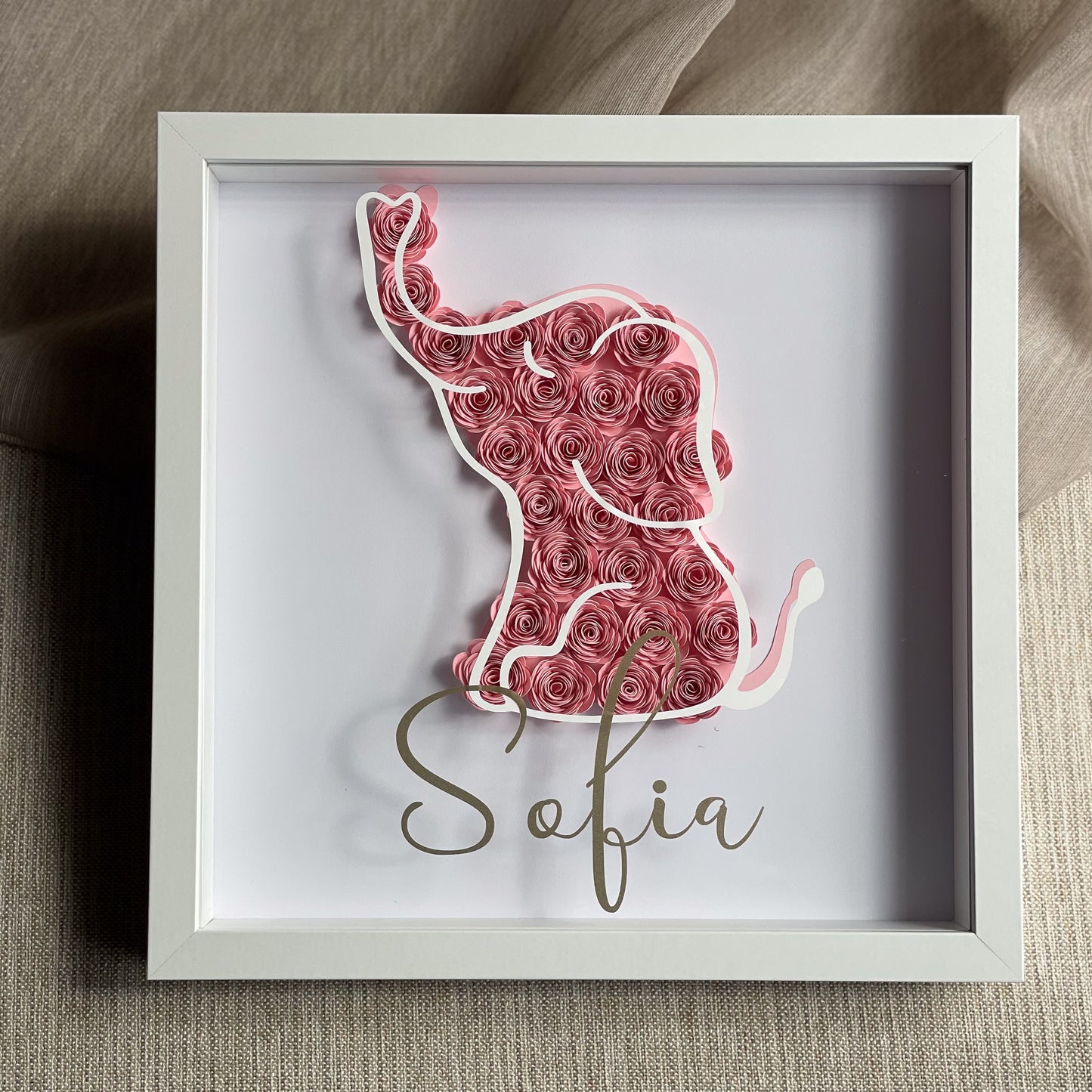 Elephant Shadowbox Frame