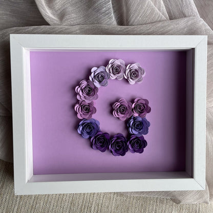 Personalised Initial Flower Frame (20x25 cm)