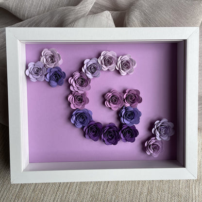 Personalised Initial Flower Frame (20x25 cm)