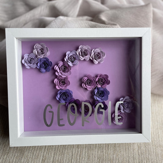Personalised Initial Flower Frame (20x25 cm)