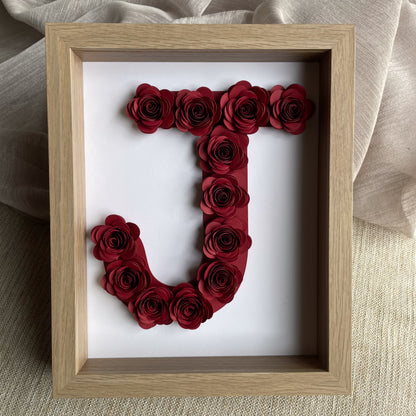 Personalised Initial Flower Frame (20x25 cm)