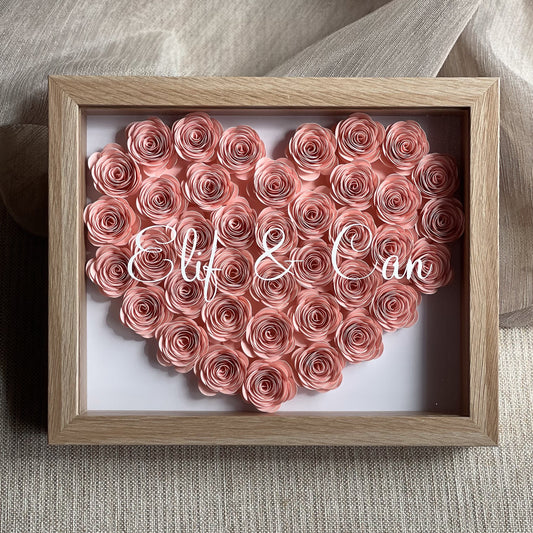 Solid Heart Shadowbox Frame (20x25 cm)