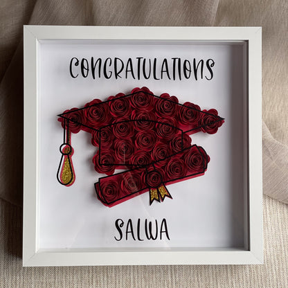 Graduation Cap & Scroll Shadowbox Frame