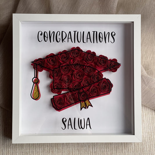 Graduation Cap & Scroll Shadowbox Frame