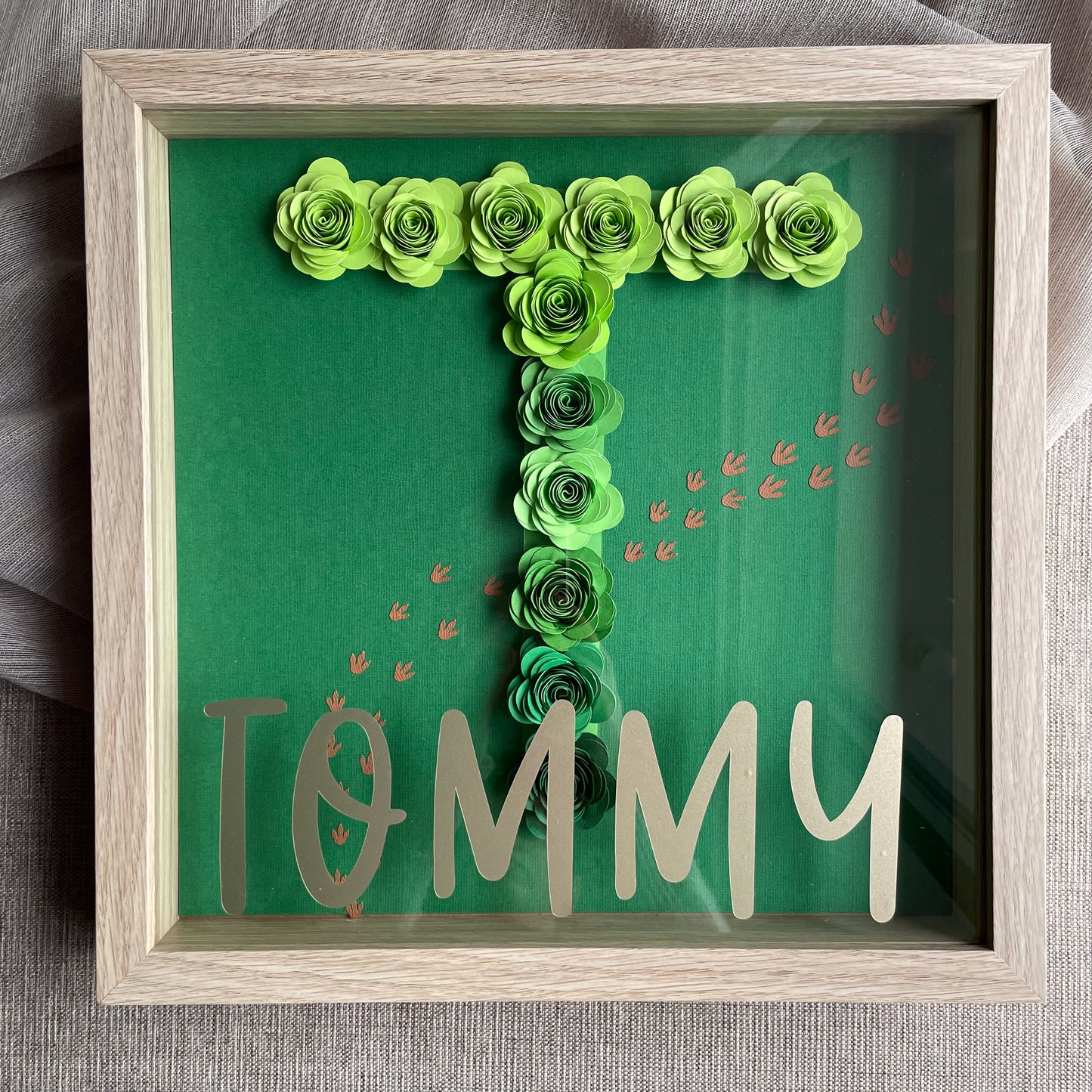 Personalised Initial Flower Frame (30x30 cm)