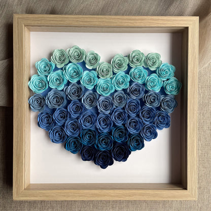 Ombré Heart Shadowbox Frame (30x30 cm)