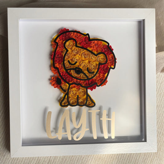 Lion Shadowbox Frame